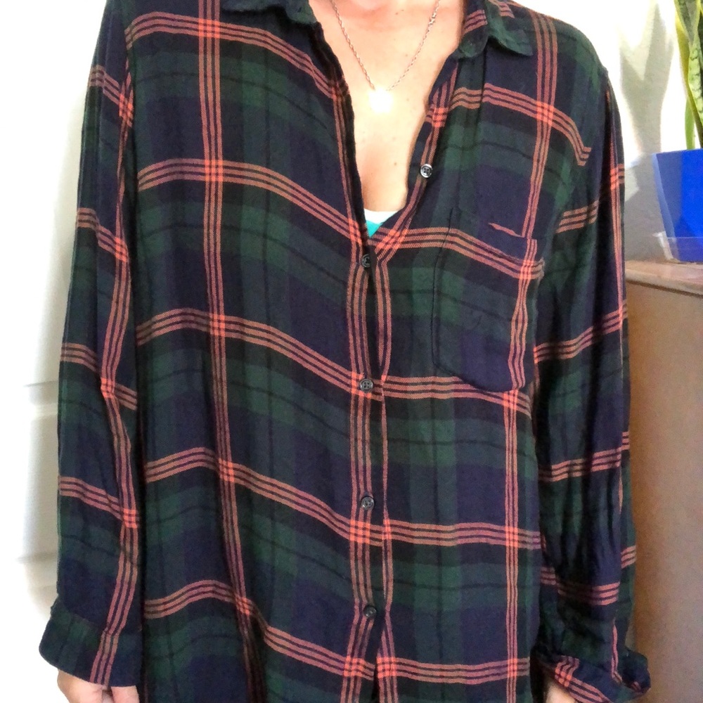 Plaid button down